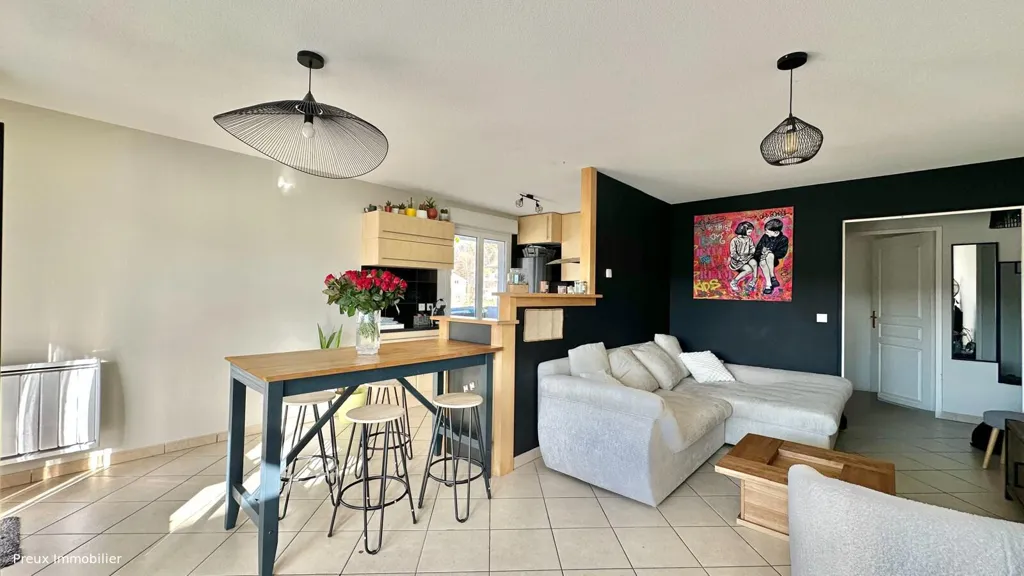 Séjour - Appartement Traversant avec Terrasses à La Balme De Sillingy