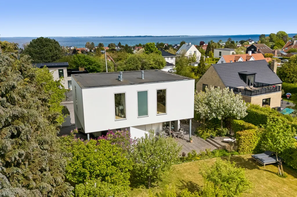 Vue aérienne - Architect-Designed Villa with Øresund View in Rungsted Kyst