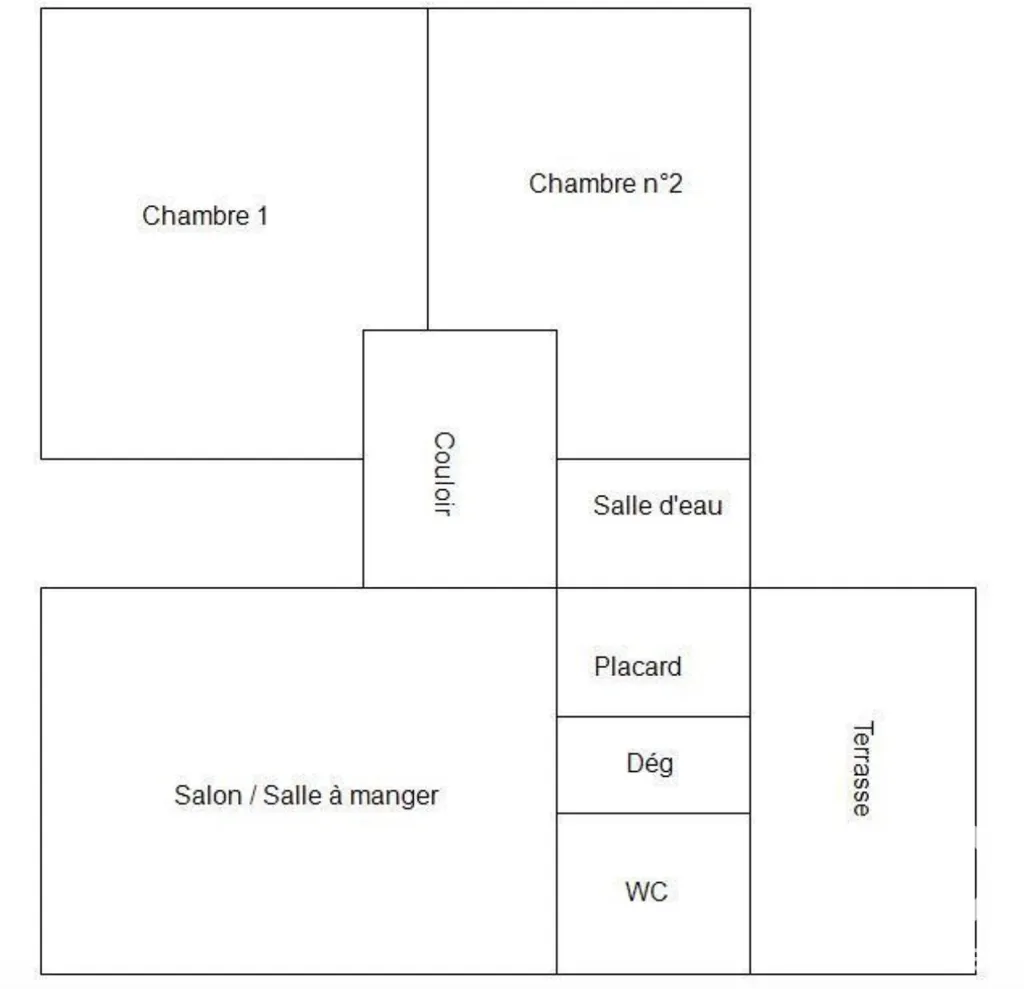 Planimetria - 3-Bedroom Flat with Terrace in Orsay Centre