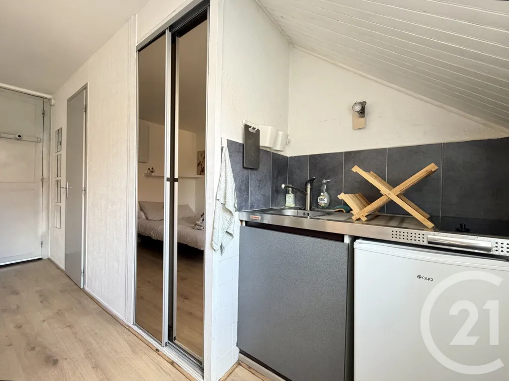 Köök - Studio with Garden View in Grenoble