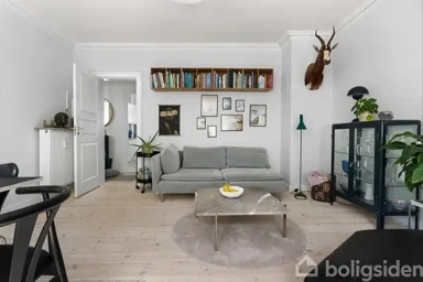 Séjour - Modernised 3-Bed Flat with South Terrace in Hellerup