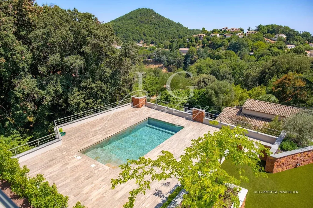 Aerial - Contemporary Residence with Pool in Esterel