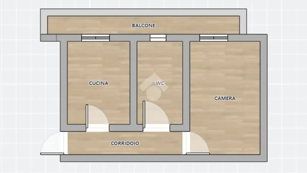 Plaan - Studio Flat with Balcony in Palermo