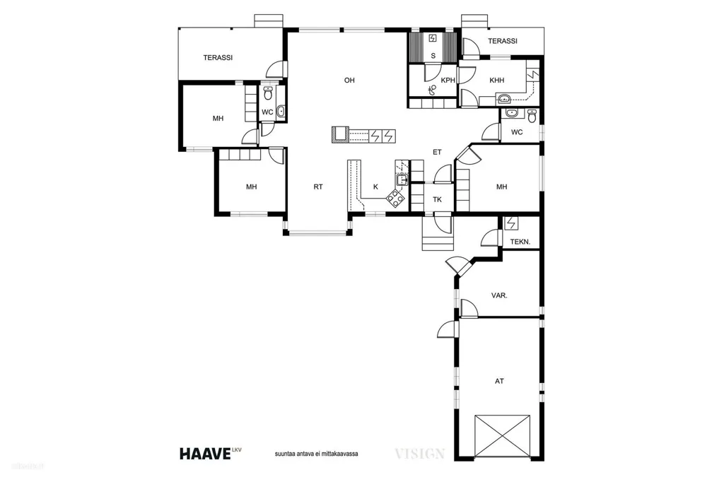 Planimetria - Detached House with Sauna in Kaarina