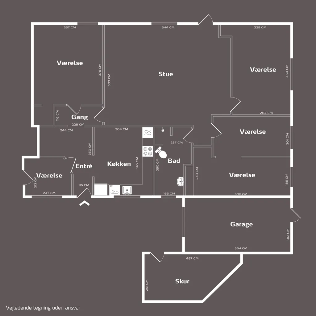 Planimetria - Corner Villa with Two Units in Ejlstrup