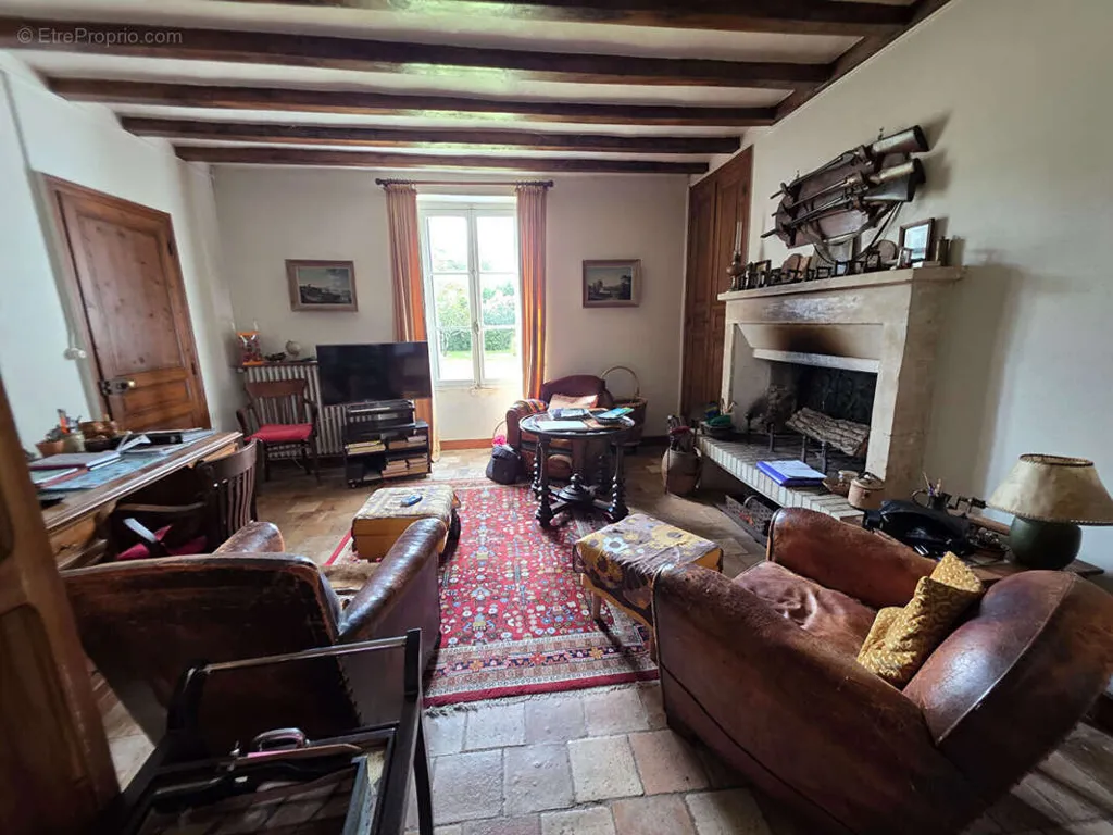 Séjour - Maison de Caractère avec Parc à Bossay-sur-Claise