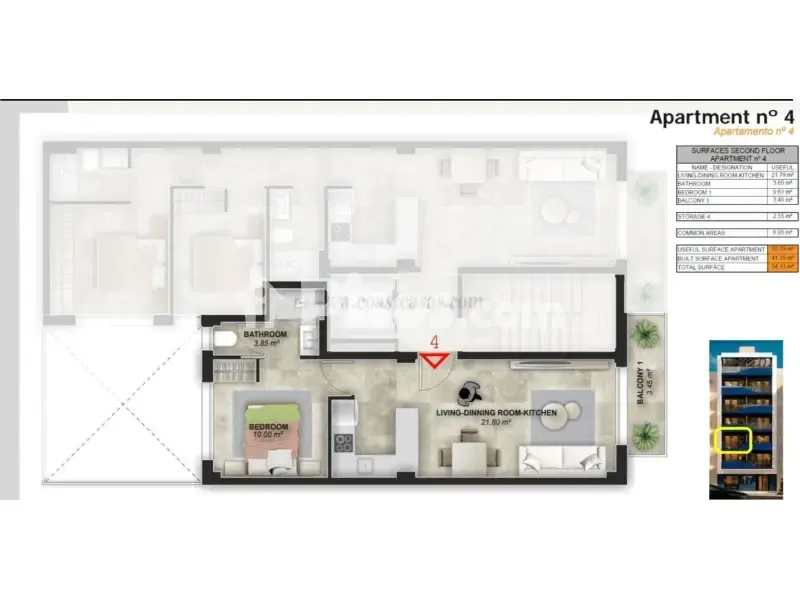 Floor Plan - New Apartment with Pool in Playa Acequion