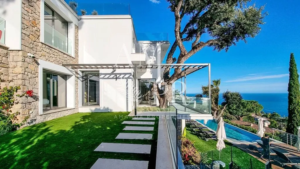 Terrasse - Villa Luxe avec Vue Mer à Cannes