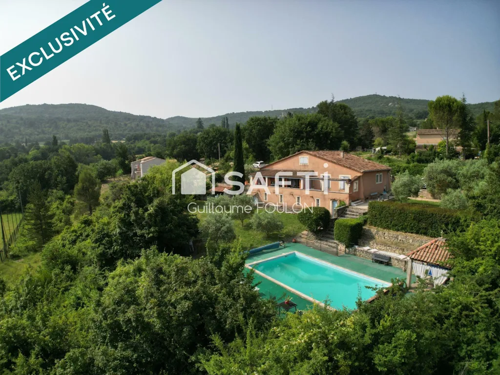 Vue aérienne - Maison Ancienne avec Jardin à Saignon