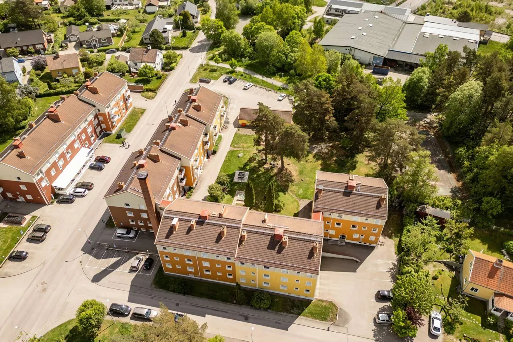 Vue aérienne - Studio Flat with Balcony in Enköping