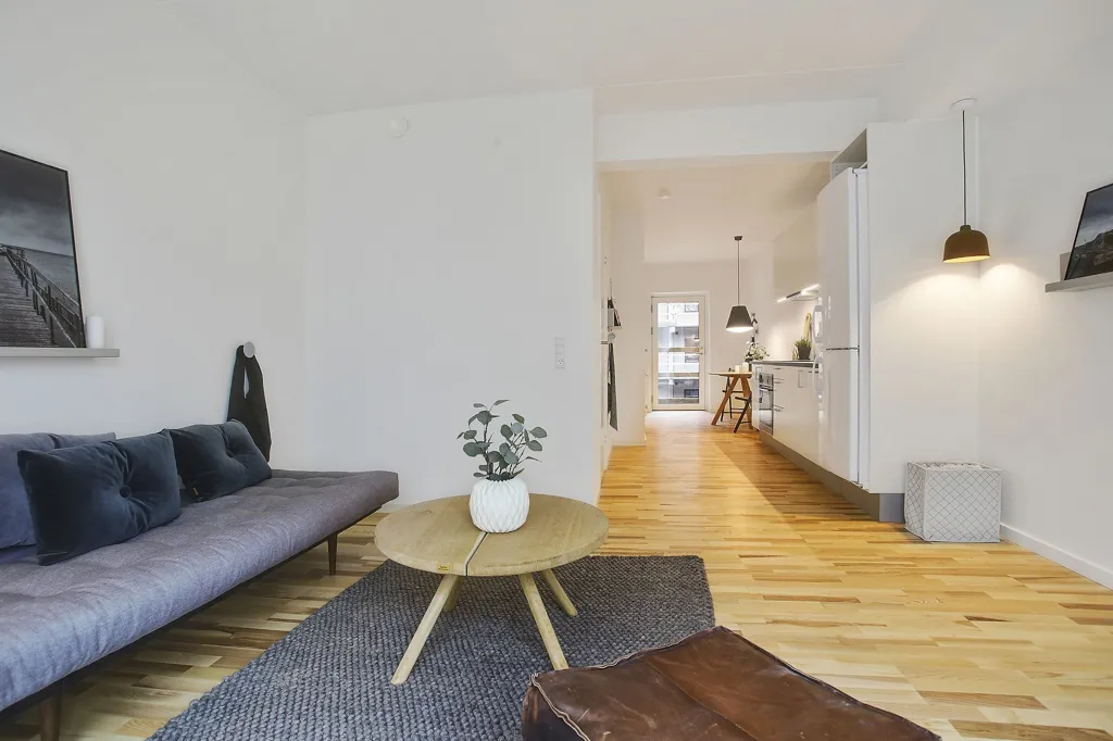 Séjour - Apartment with French Balcony in Aalborg