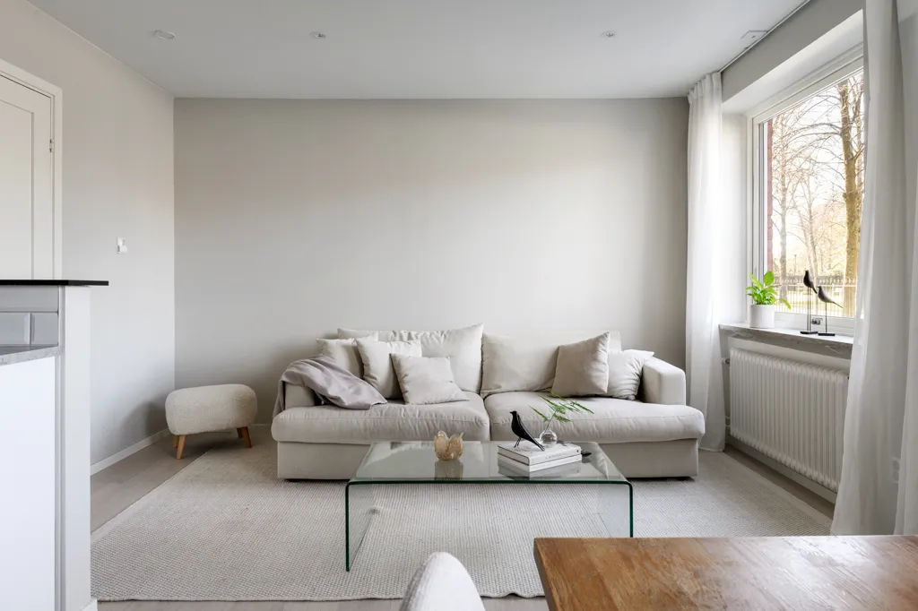 Living Room - Modern Studio Flat with Park View in Gothenburg