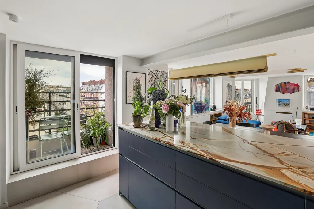 Köök - Luxury Apartment with Rooftop Terrace in Batignolles