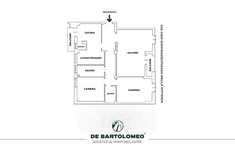 Plaan - Panoramic Apartment with Balcony in Taranto