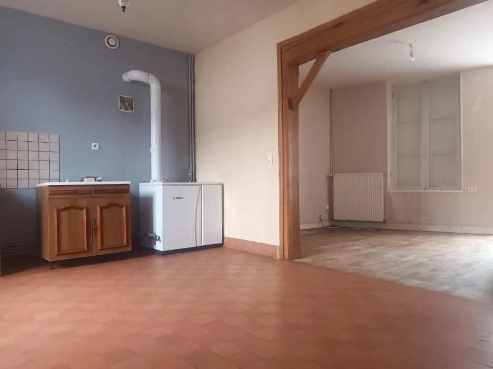 Köök - Charming Townhouse with Garden in Sourdeval