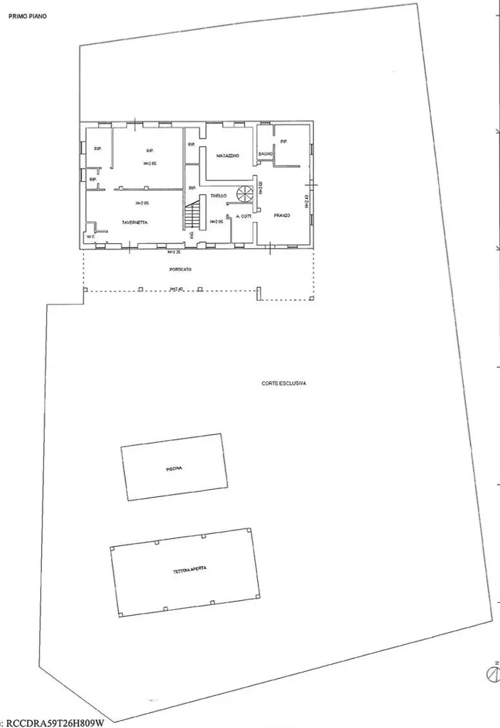 Plan - Villa with Sea View in San Costanzo