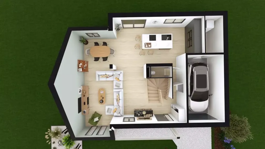 Plan - Projet de Maison RE2020 avec Terrain à Ons en Bray