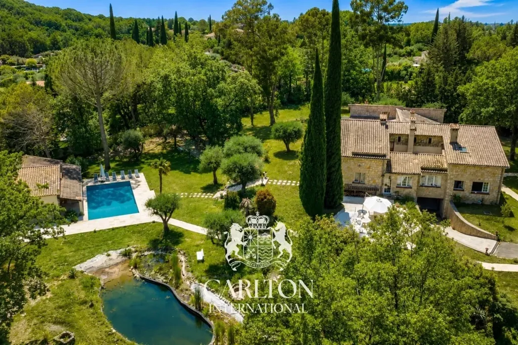 Vista aerea - Provençal Stone House with Pool in Bar-sur-Loup