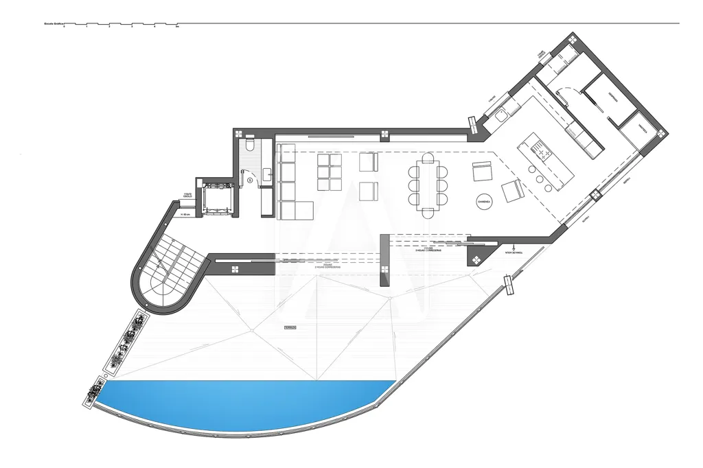Planimetria - Contemporary Villa with Pool in Altea