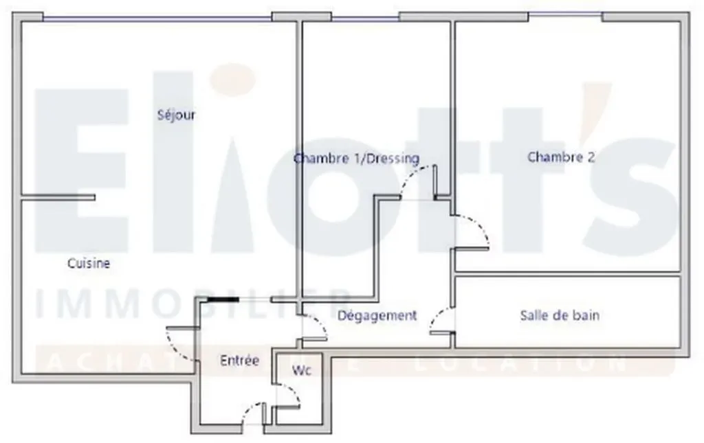 Planimetria - Luxury Flat with Balcony in Paris