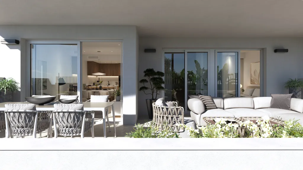 Terrass - Apartment with Sea View in Mil Palmeras