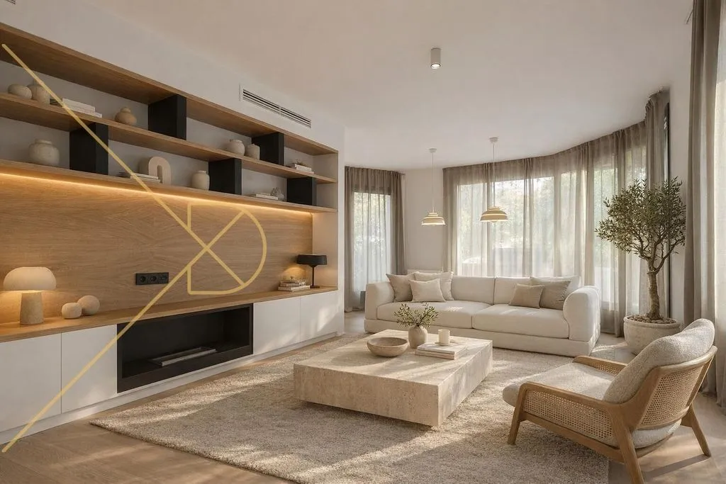 Séjour - Contemporary Adjoined House with Pool in Sarrià