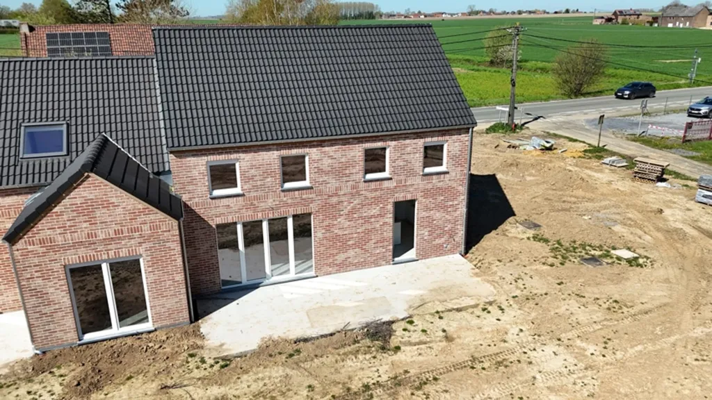 Vue aérienne - Villa Neuve avec Vue Campagne à Saint-Ghislain