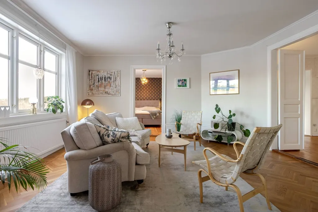 Living Room - Well-Maintained Farmhouse with Stables in Västernorrland
