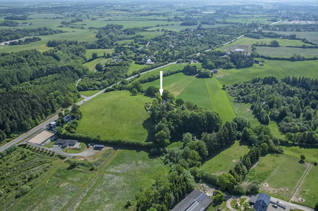 Vue aérienne - Characterful Country House with Tower near Langesø