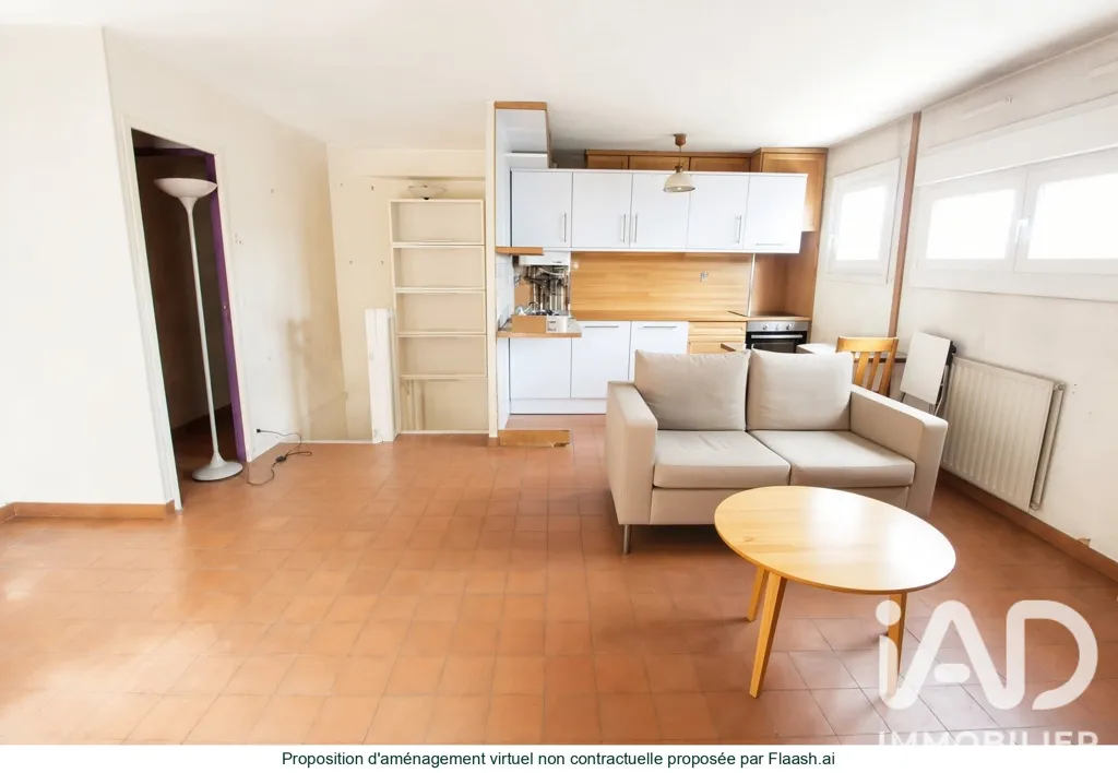 Soggiorno - Duplex Flat with Terrace in Ivry-Port
