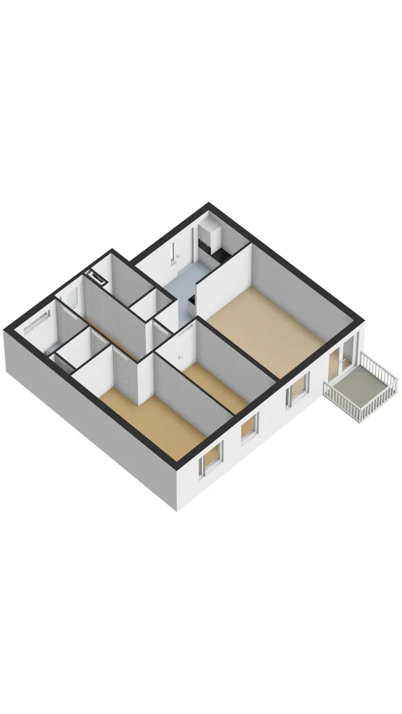 Plaan - 3-Bedroom Apartment with Balcony in Osseveld