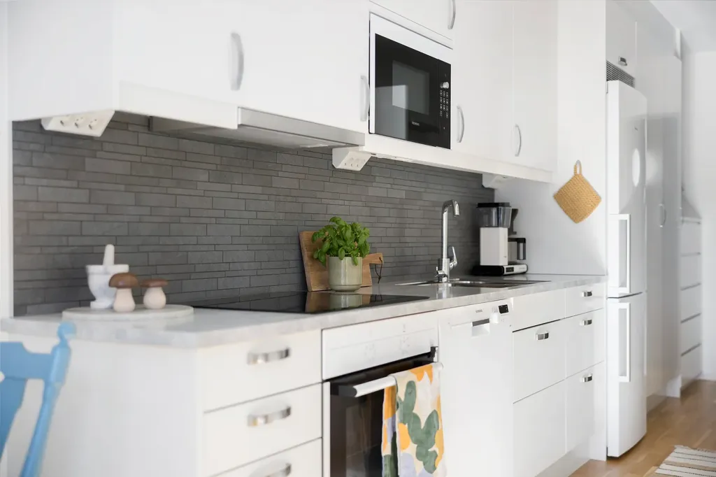 Köök - Apartment with Balcony in Kungsbacka