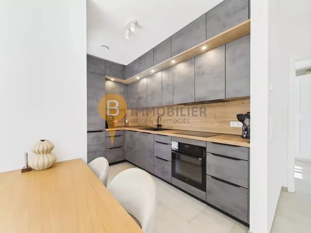 Kitchen - Modern Apartment with Terrace in Nospelt
