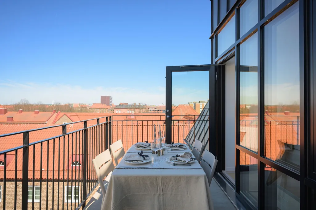Balcon - Penthouse with Skyline View in Malmö