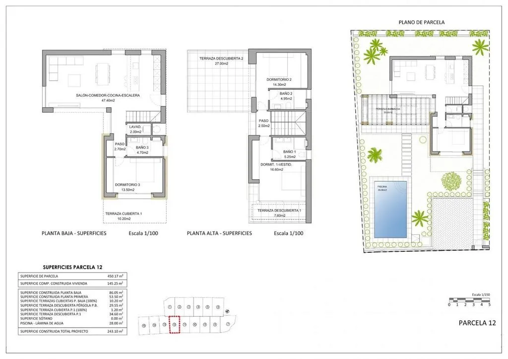Planimetria - New Build Villa with Pool in Finestrat