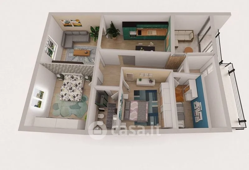 Floor Plan - Completely Refined Bifamiliar in Central Ferrara