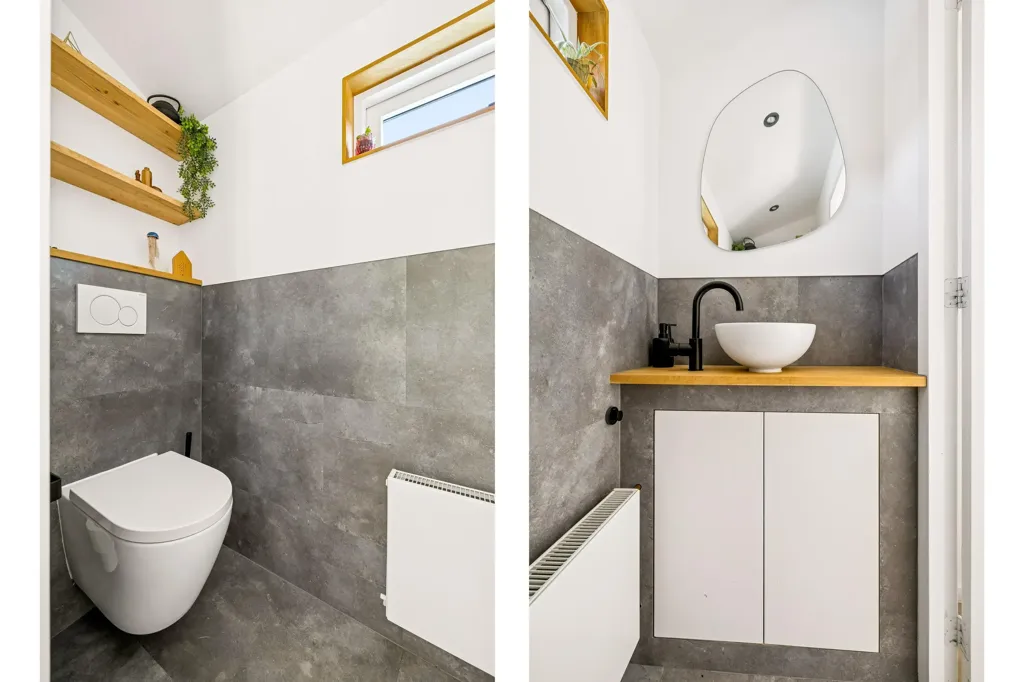 Salles de bain - Corner House with Garden at Forest Edge in Lelystad