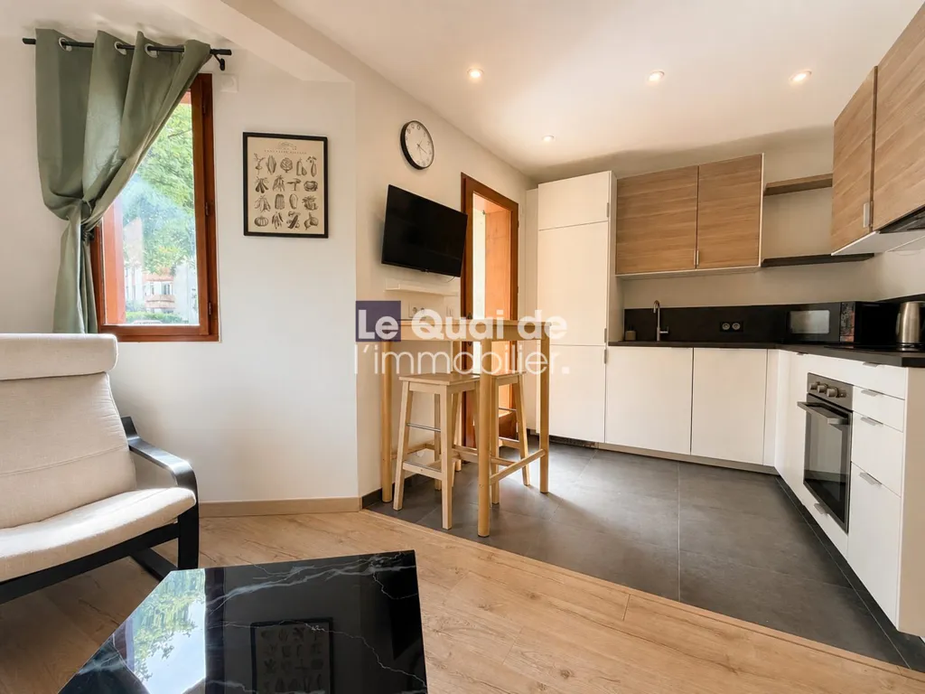 Köök - Refurbished Studio with Balcony in Pontcharra