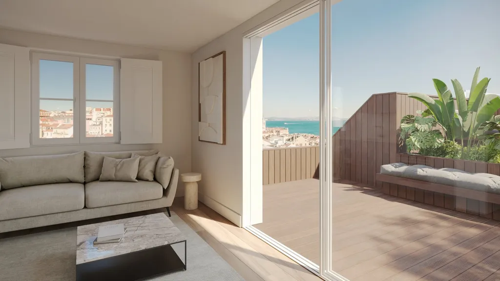 Séjour - Duplex Apartment with Terrace in Lisbon's Historic Centre