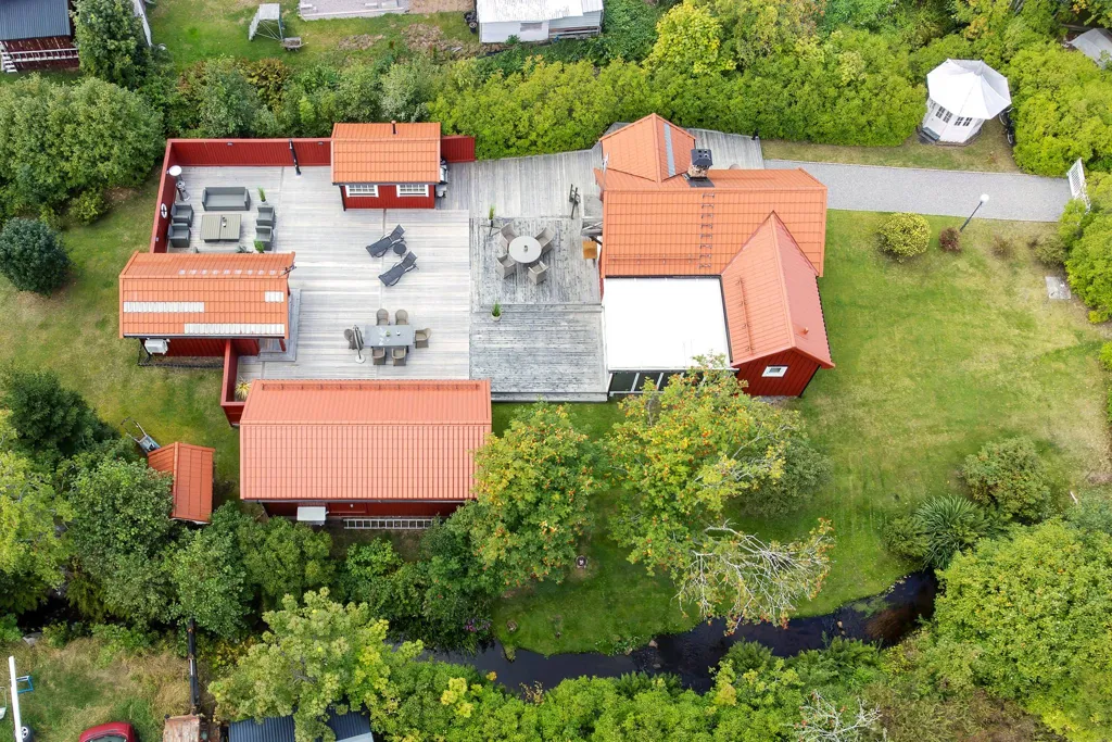 Vista aerea - Cottage with Private Stream in Stenö