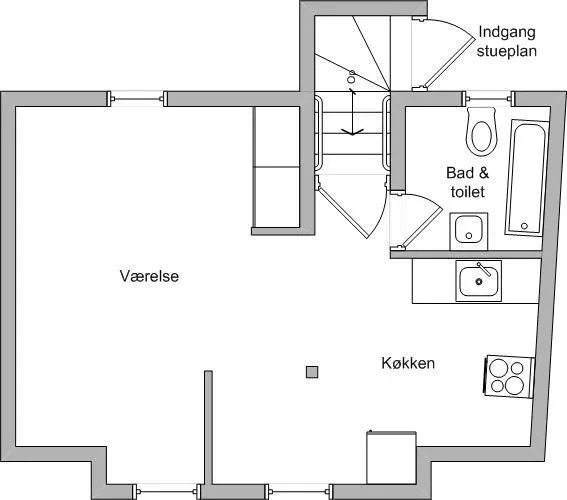 Plaan - One-Bedroom Apartment with Balcony in Aarhus