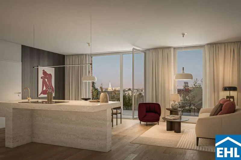 Cuisine - Modern Apartment with Balcony in Schwechat Centre