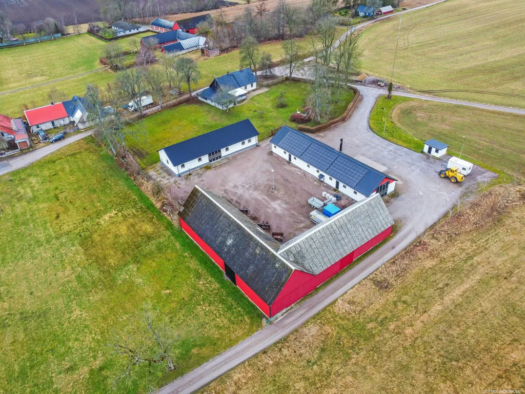 Vue aérienne - Two-Storey Villa with Workshop in Alesta, Sjöbo