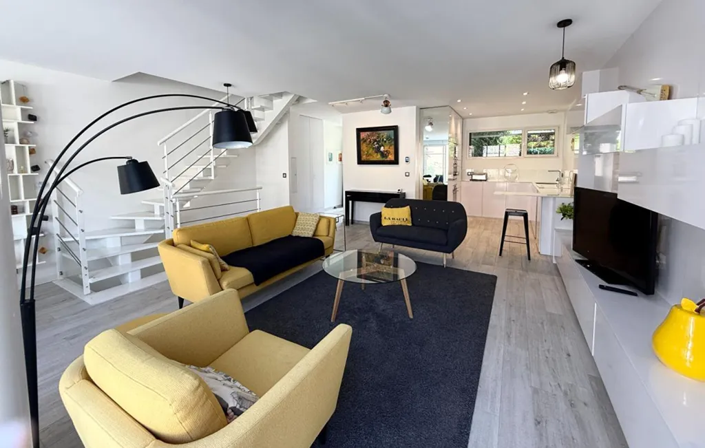 Living Room - Contemporary House with Garden in La Baule