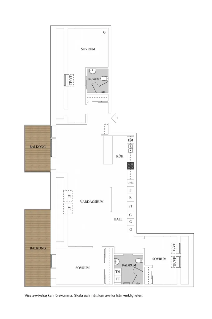 Plan - Modern Penthouse with Balconies in Halmstad
