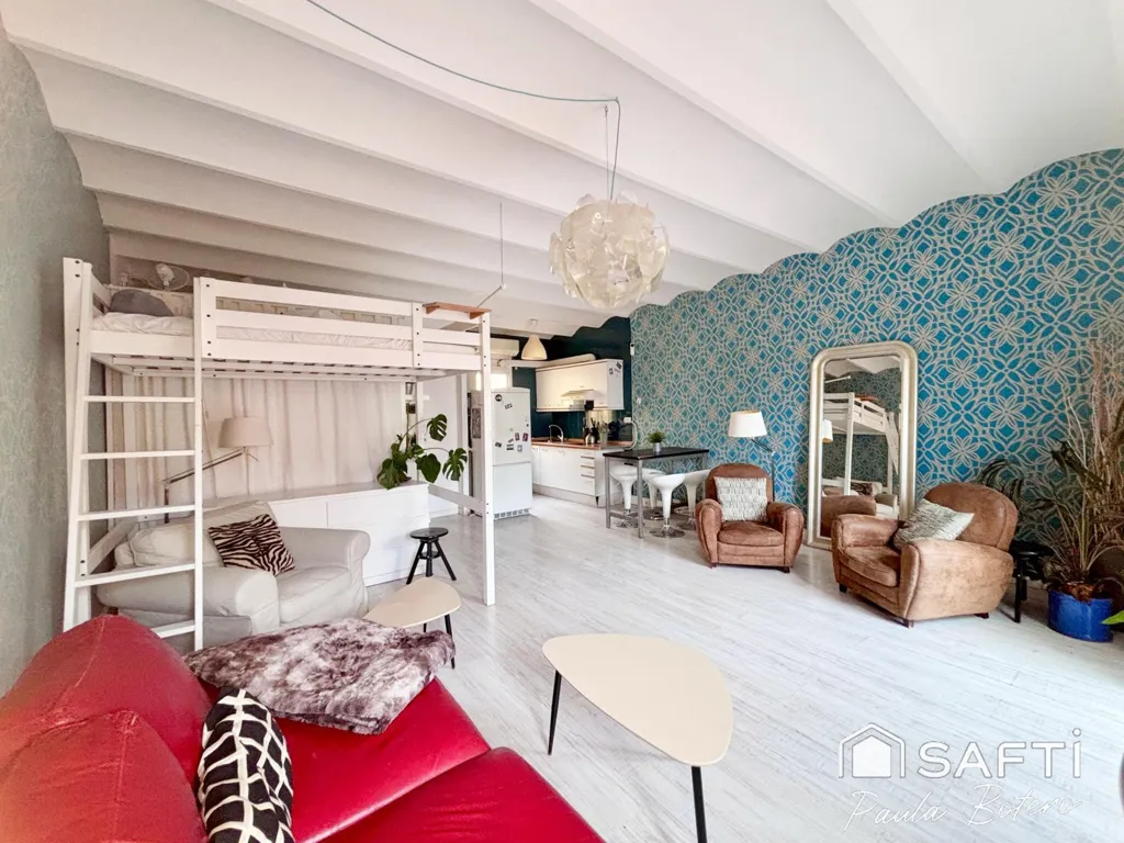 Séjour - Loft with Terrace in El Raval