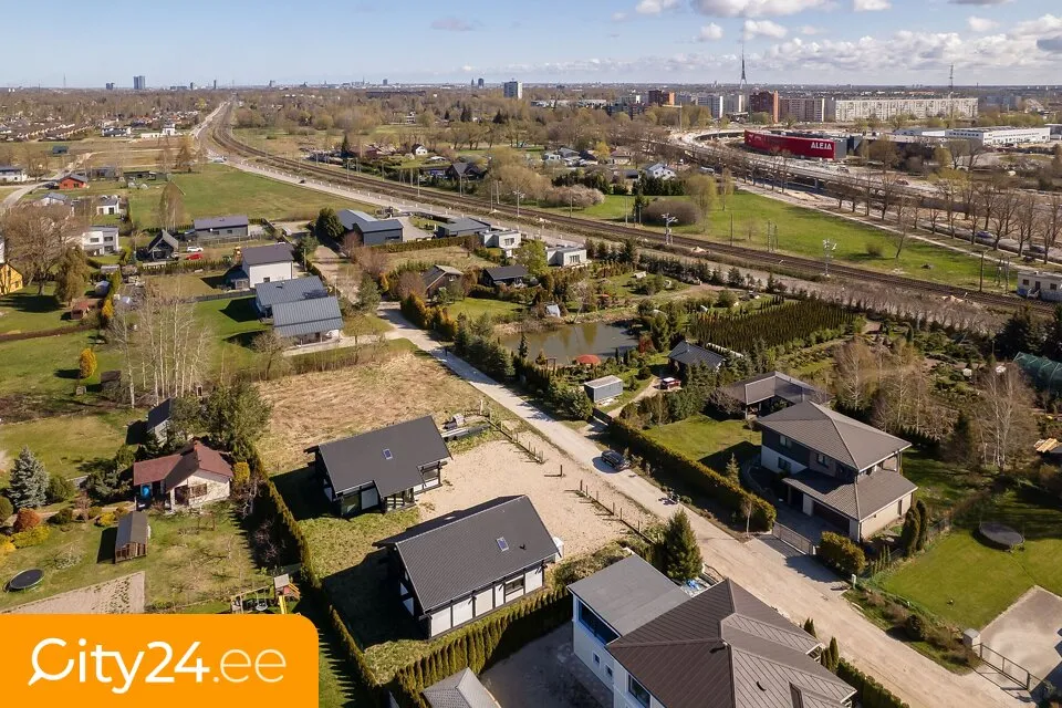 Aerial - Energy-Efficient Apartment with Garden in Mārupe