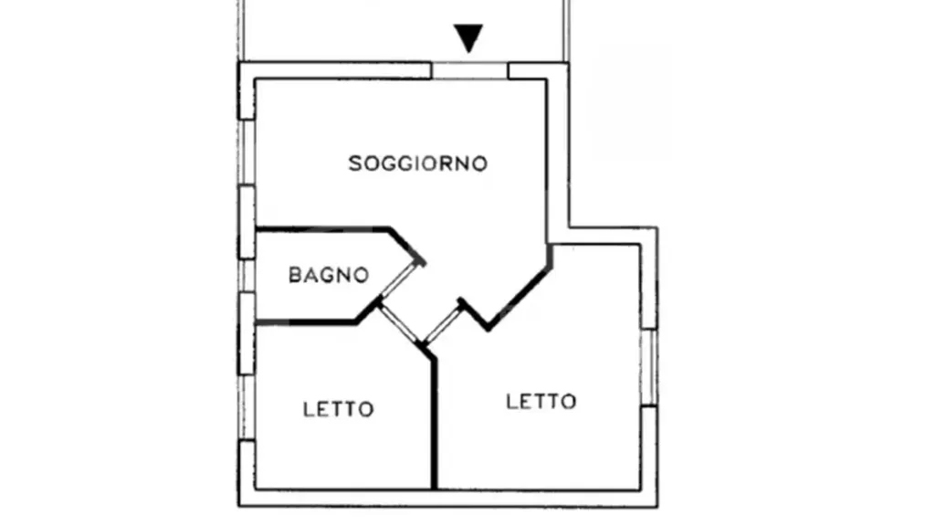 Plan - Ground Floor Apartment with Veranda in Budoni