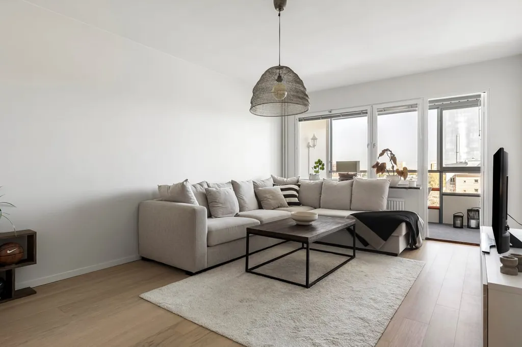 Séjour - Renovated Two-Bedroom with Glass Balcony in Malmö