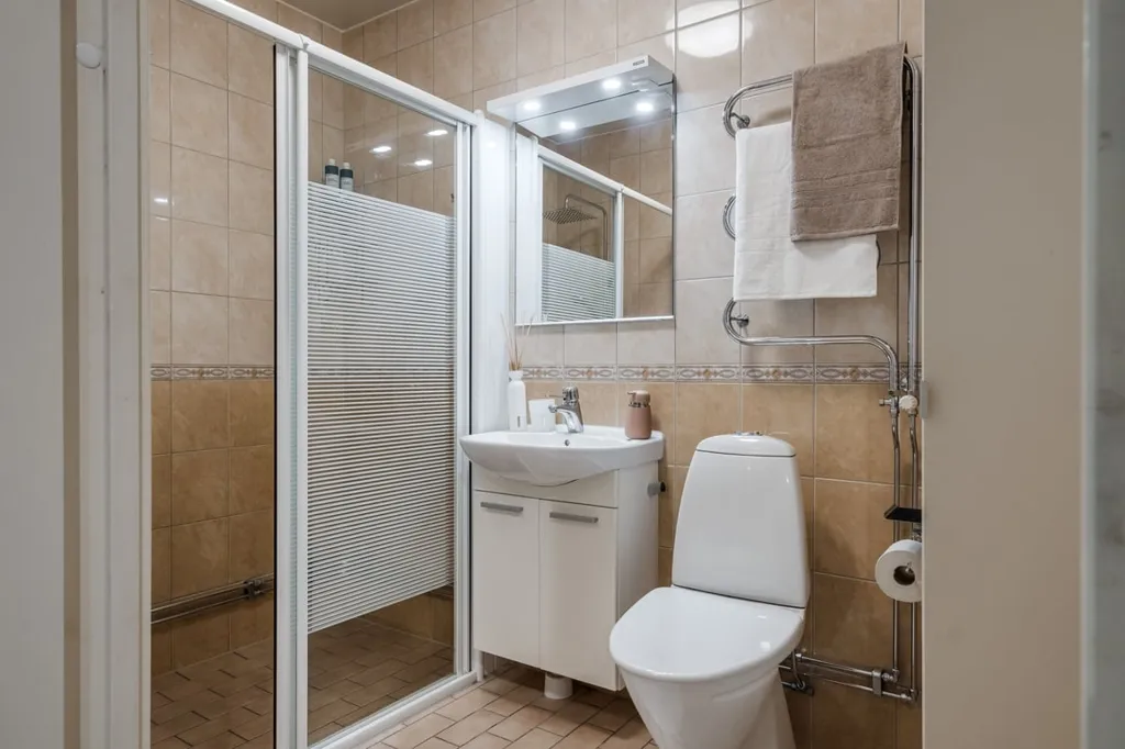 Salles de bain - Apartment with Balcony and View in Göteborg